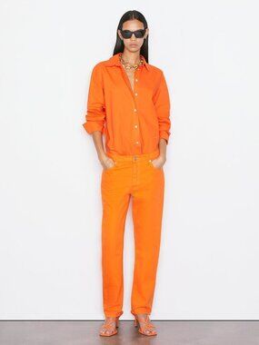 NWT Frame Denim Le Slouch Orange Crush sz 26 $276